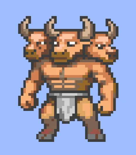 Taureau tricephale 1 par Leflopla